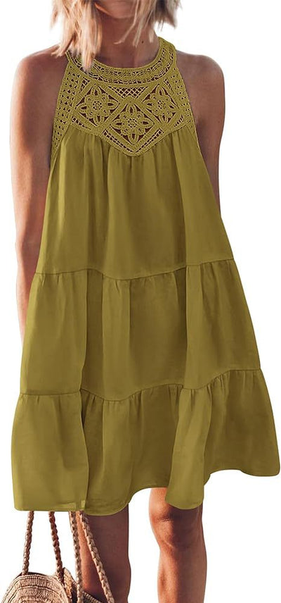 Seraphine | Sleeveless Backless A-Line Mini Dress