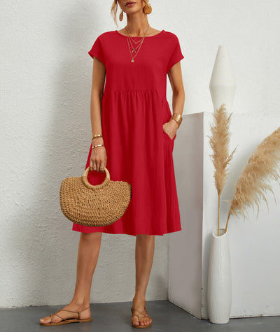 Clara | Summer Cotton A-Line Dress