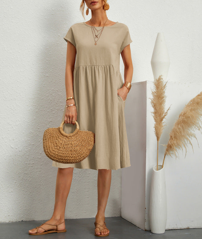 Clara | Summer Cotton A-Line Dress