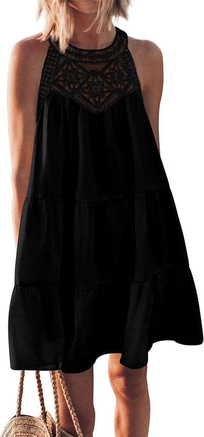 Seraphine | Sleeveless Backless A-Line Mini Dress