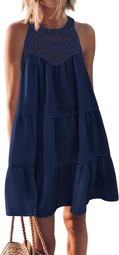 Seraphine | Sleeveless Backless A-Line Mini Dress