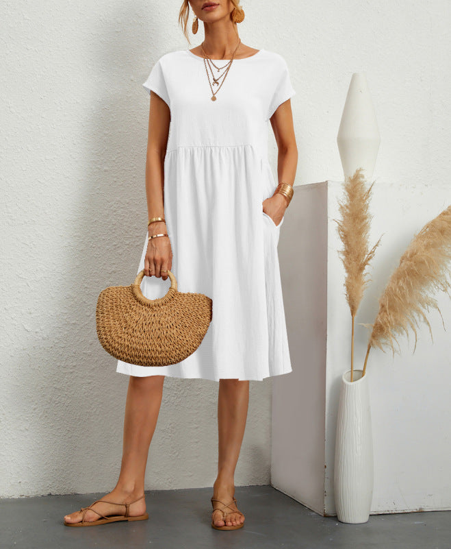 Clara | Summer Cotton A-Line Dress