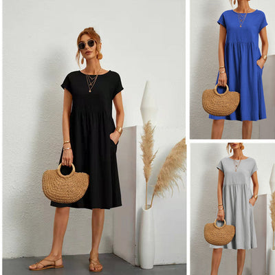 Clara | Summer Cotton A-Line Dress