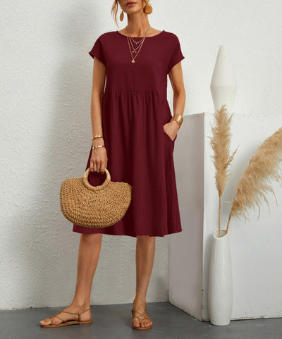 Clara | Summer Cotton A-Line Dress