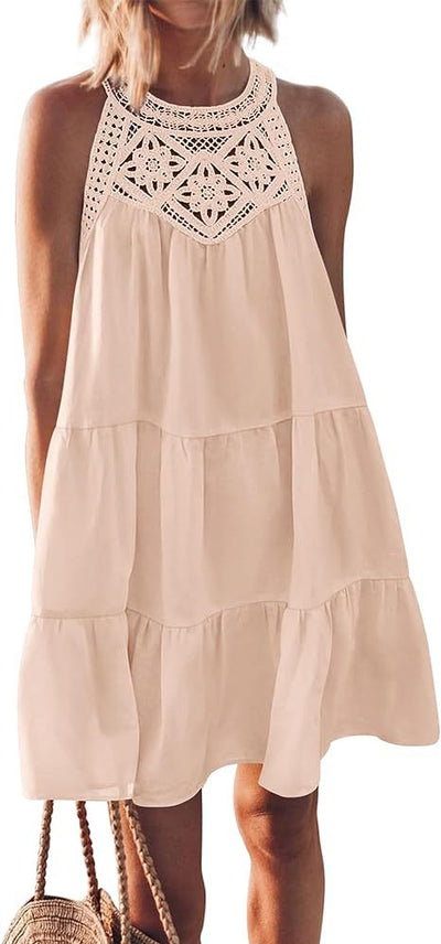 Seraphine | Sleeveless Backless A-Line Mini Dress