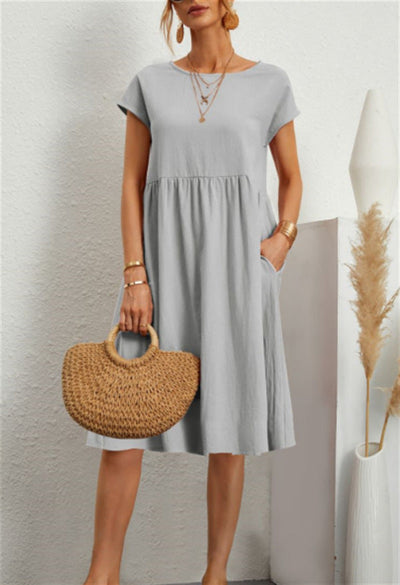 Clara | Summer Cotton A-Line Dress