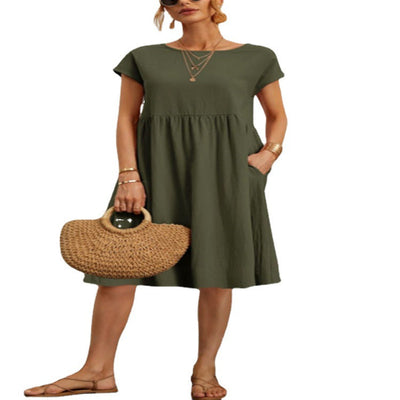Clara | Summer Cotton A-Line Dress