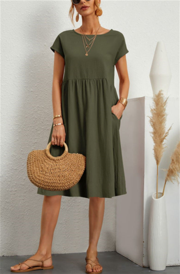 Clara | Summer Cotton A-Line Dress