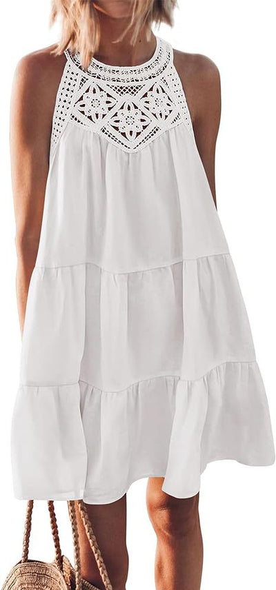 Seraphine | Sleeveless Backless A-Line Mini Dress