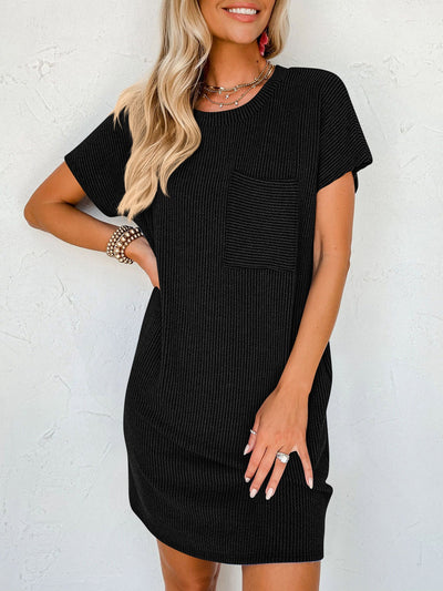 Marina | Summer Striped Short Sleeve Pocket Dress
